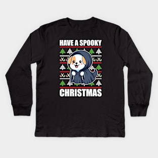 Have A Spooky Christmas Sweaters Dog Kids Long Sleeve T-Shirt